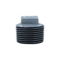 ISO 7-1 BSP Thread Malleable Iron Square Plug – FM Approved Pipe Fitting for Plumbing & Fire Protection