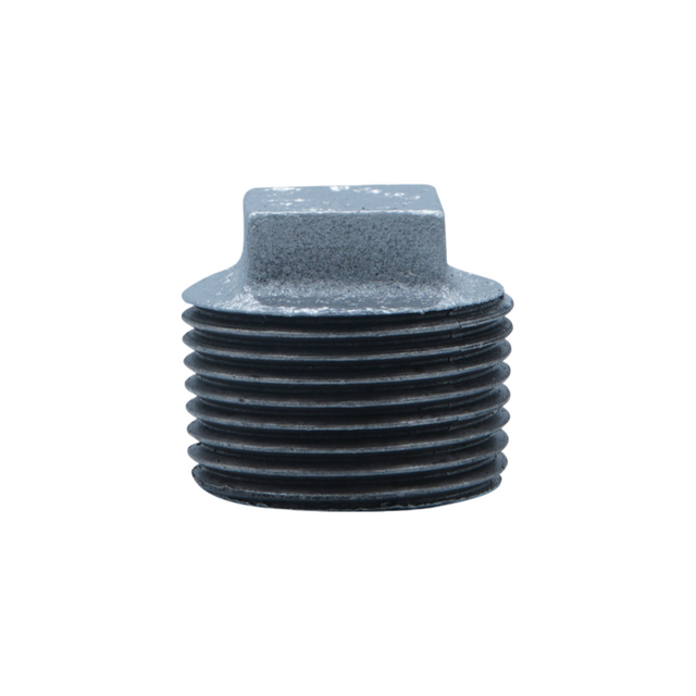 ISO 7-1 BSP Thread Malleable Iron Square Plug – FM Approved Pipe Fitting for Plumbing & Fire Protection
