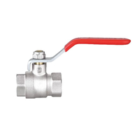 Brass Ball Valve 1/4" To 4", Female Thread X Female Thread, 25 Bar, Flat Lever Handle for Water, Gas, Oil
