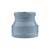 Socket Reducing Tee Pipe Fitting – Galvanized Or Black Threaded Malleable Iron, Male To Female Connector for Plumbing And Fire Protection