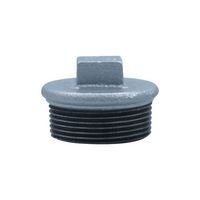 In-Stock Galvanized Iron (GI) Pipe Fitting beaded Plug 80mm (3") | BSP Threaded Malleable Iron End Cap