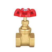 Brass Gate Valve with Cast Iron Handle, 1/2" to 4", 16 Bar for Water, Oil, Gas Control