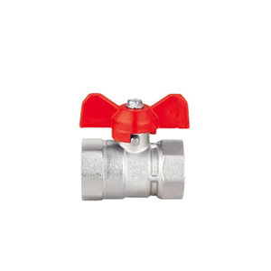 Brass T-Handle Ball Valve, Reduced Flow, 1/2"–1-1/2" Female X Female, 16 Bar for Water/Gas