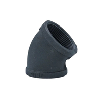Malleable Cast Iron 3/4 Inch Black Malleable Iron Elbow 45 Degree Elbow