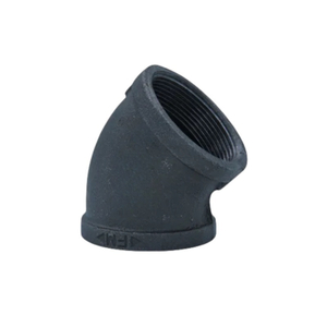 Malleable Cast Iron 3/4 Inch Black Malleable Iron Elbow 45 Degree Elbow