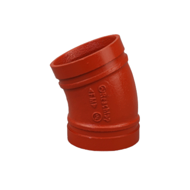 22.5 Degree Grooved Elbow | Ductile Iron 1″–12″