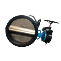  Double Flange Butterfly Valve with Handwheel