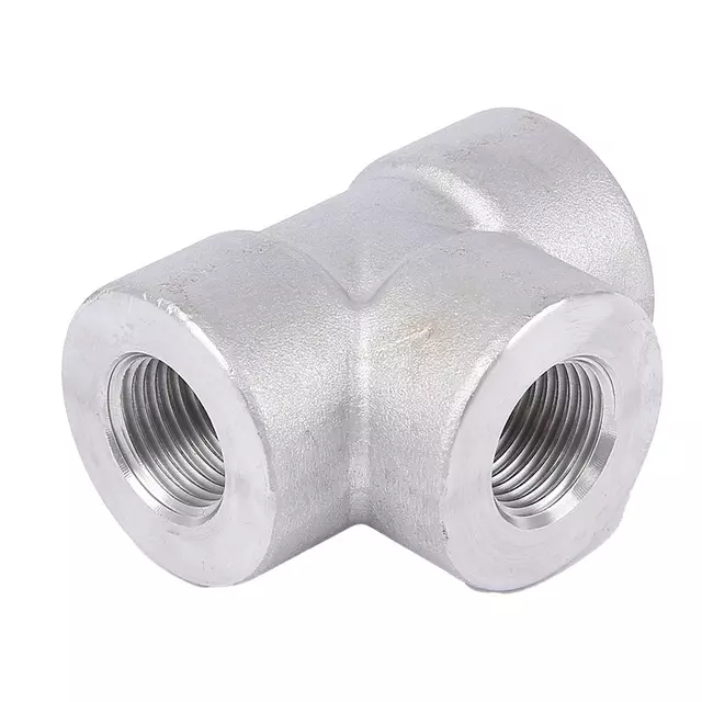 Class 3000 6000 Forged Steel Tee A105 F304 F316 Threaded Socket Weld High Pressure Pipe Fitting for Fire Protection And Industrial Piping