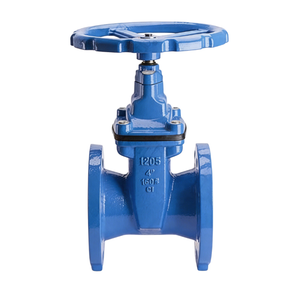 Pn16 DIN F4 Resilient Seated Gate Valve Non Rising Stem Flange Connection for Water Pipeline