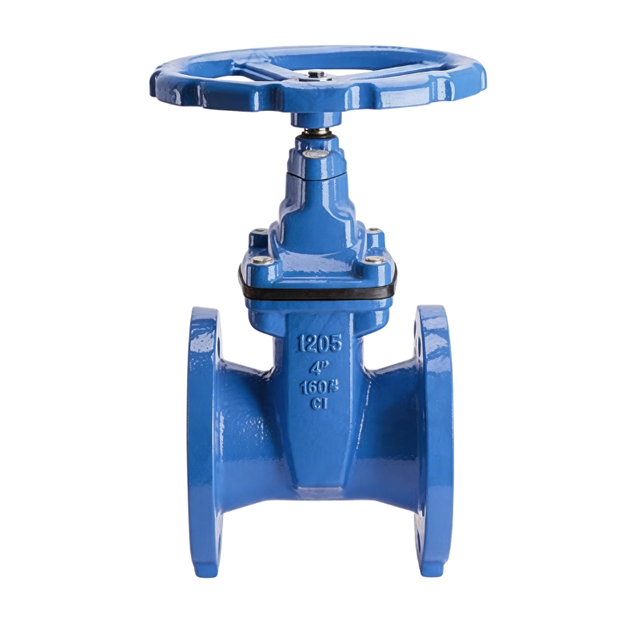 Pn16 DIN F4 Resilient Seated Gate Valve Non Rising Stem Flange Connection for Water Pipeline