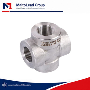 Class 3000 6000 Forged Steel Cross A105 F304 F316 Threaded Socket Weld High Pressure Pipe Fitting for Gas Fire Suppression And Industrial Pipeline