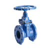 Pn16 DIN F4 Resilient Seated Gate Valve Non Rising Stem Flange Connection for Water Pipeline