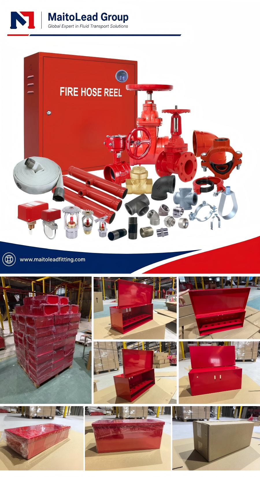 Fire protection equipment prepared for commercial building project